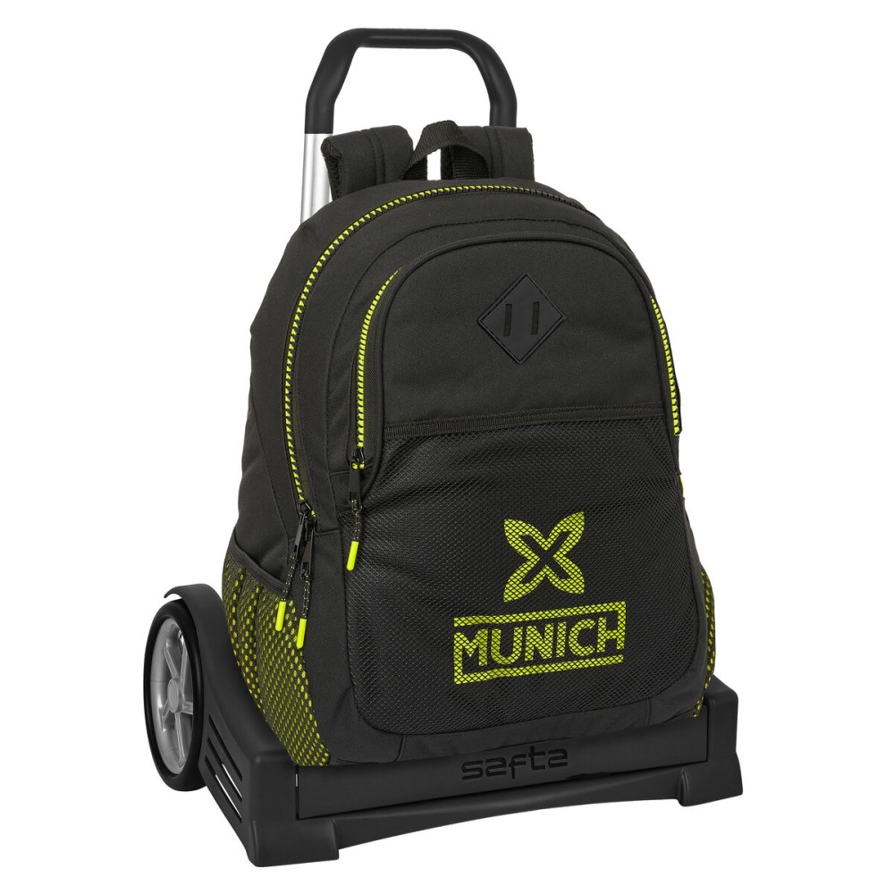 School Rucksack with Wheels Munich Beat Black 32 x 44 x 16 cm