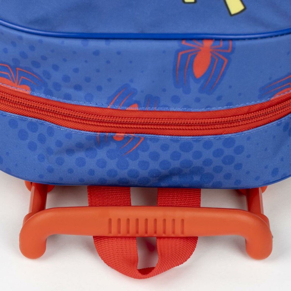 School Rucksack with Wheels Spider-Man Blue 10 x 30 x 25 cm