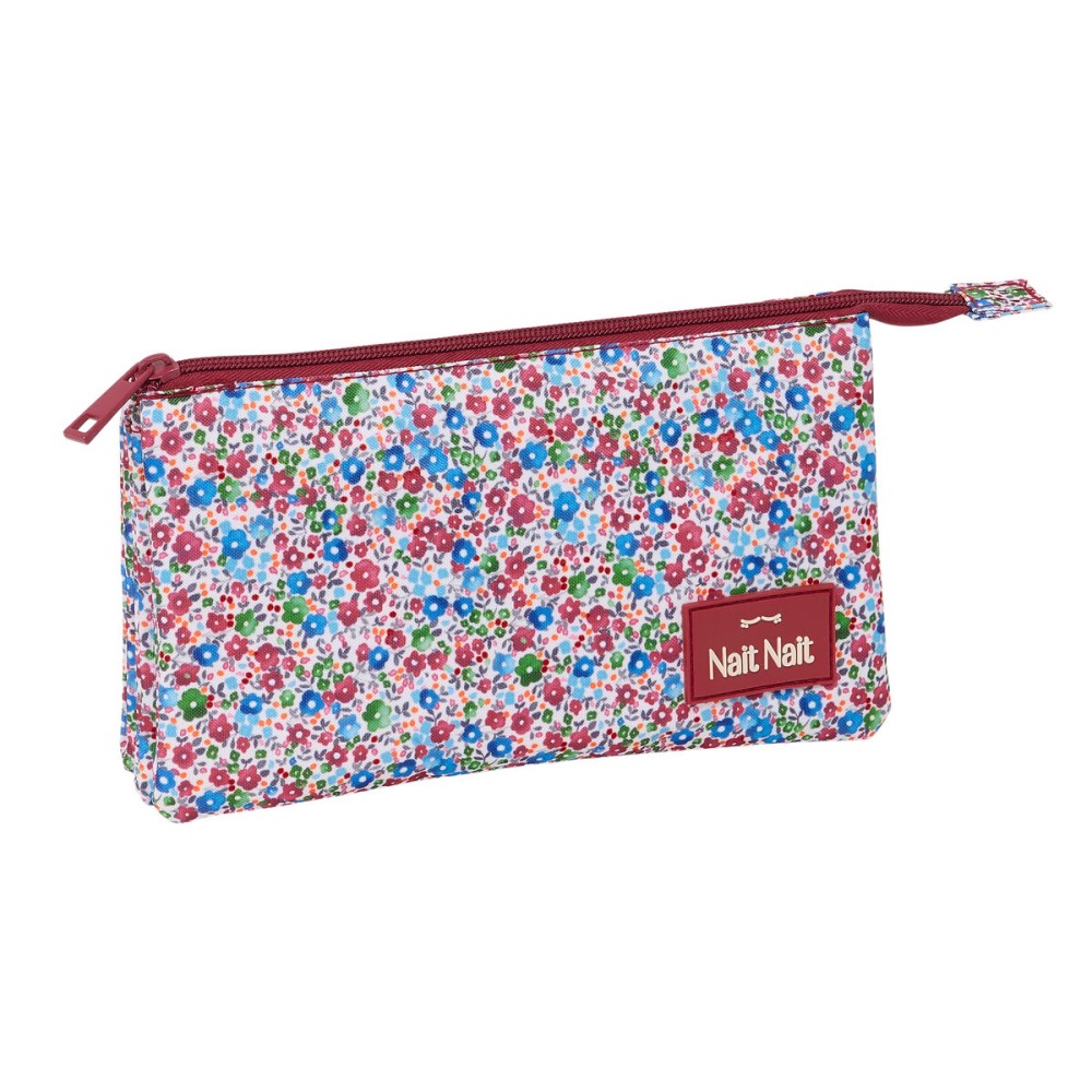 Allzwecktasche Nait Nait Flores coimbra burdeos Burgunderrot 22 x 12 x 3 cm