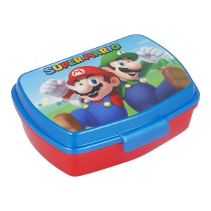 Sandwich Box Super Mario Plastic Red Blue (17 x 5.6 x 13.3 cm)