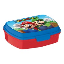 Brotdose für Sandwiches Super Mario Kunststoff Rot Blau (17 x 5.6 x 13.3 cm)