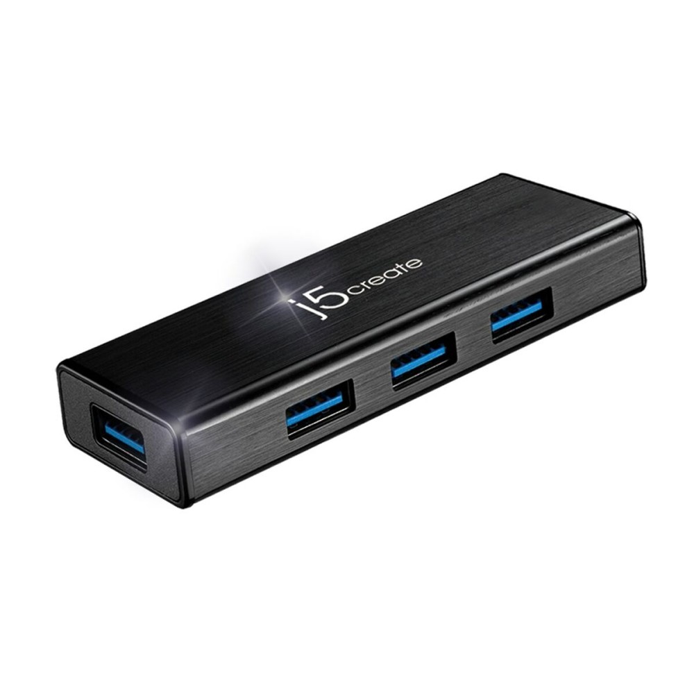 USB Hub j5create JUH340-N Black 60 cm (1 Unit)