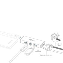 Hub USB j5create JUH340-N Noir 60 cm (1 Unité)