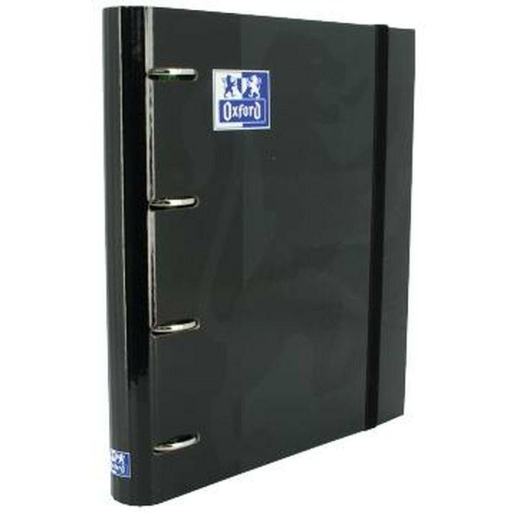 Reliure à anneaux Oxford EuropeanBinder Noir A4+ (4 Unités)