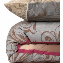 Parure de couette Gris Lit king size 3 Pièces