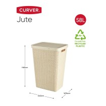 Korb für schmutzige Wäsche Curver Weiß