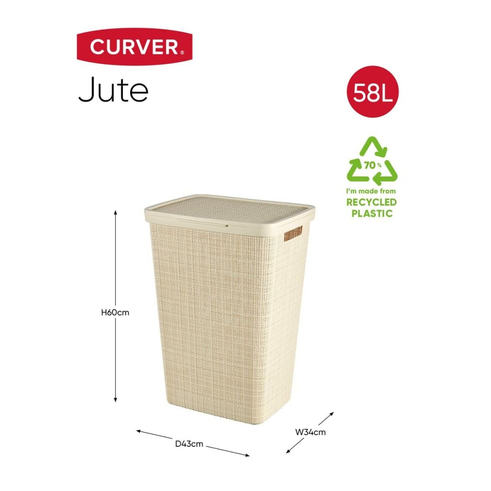 Korb für schmutzige Wäsche Curver Weiß