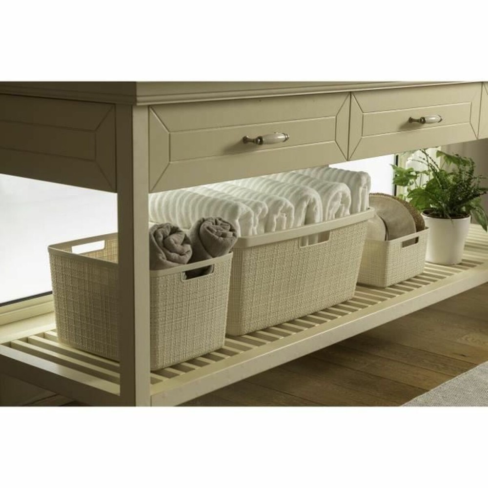 Panier à linge Curver Yute Blanc Plastique 45 L