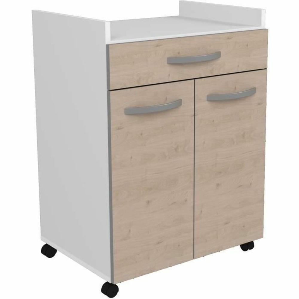 Meuble d'Appoint Oslo Blanc Chêne 60 x 44 x 81 cm