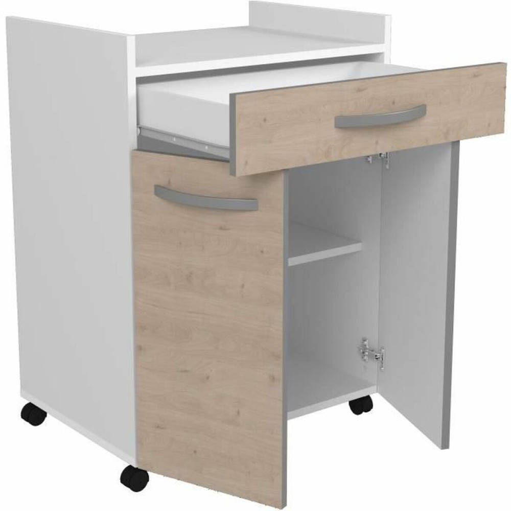 Meuble d'Appoint Oslo Blanc Chêne 60 x 44 x 81 cm