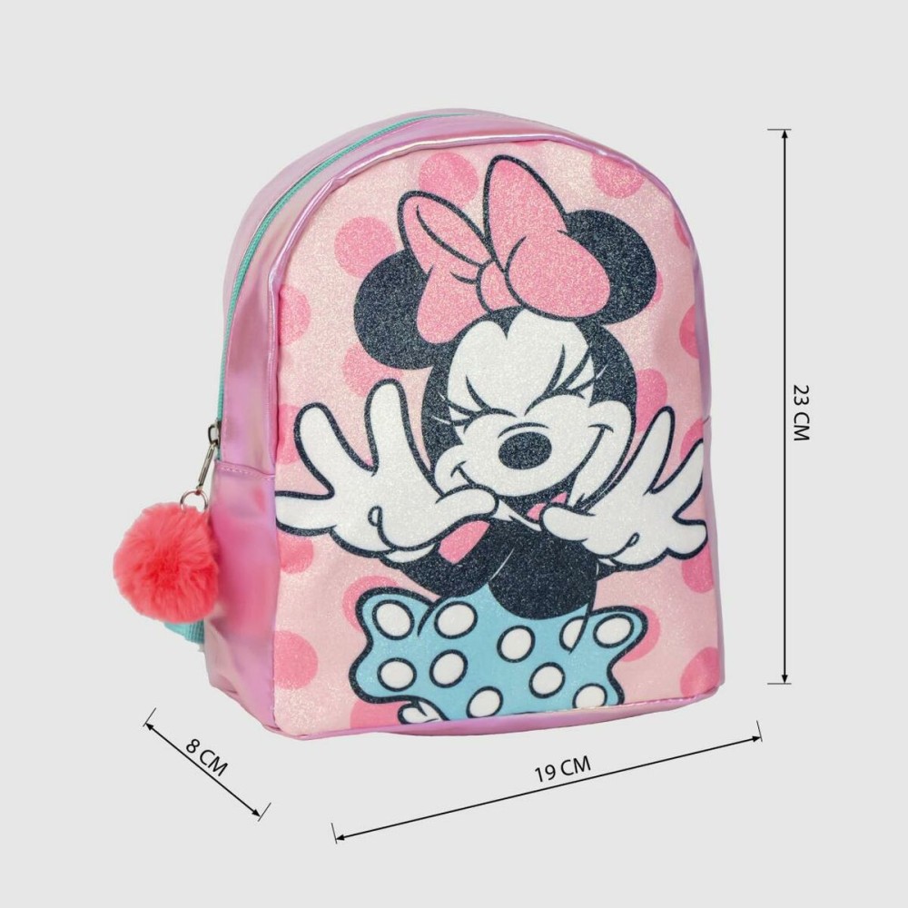 Sac à dos Casual Minnie Mouse Rose 19 x 23 x 8 cm