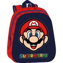 Kinderrucksack 3D Super Mario Rot Marineblau 27 x 33 x 10 cm