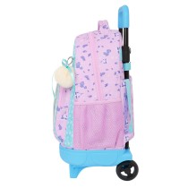 School Rucksack with Wheels Frozen Cool days Violet Sky blue 33 x 45 x 22 cm