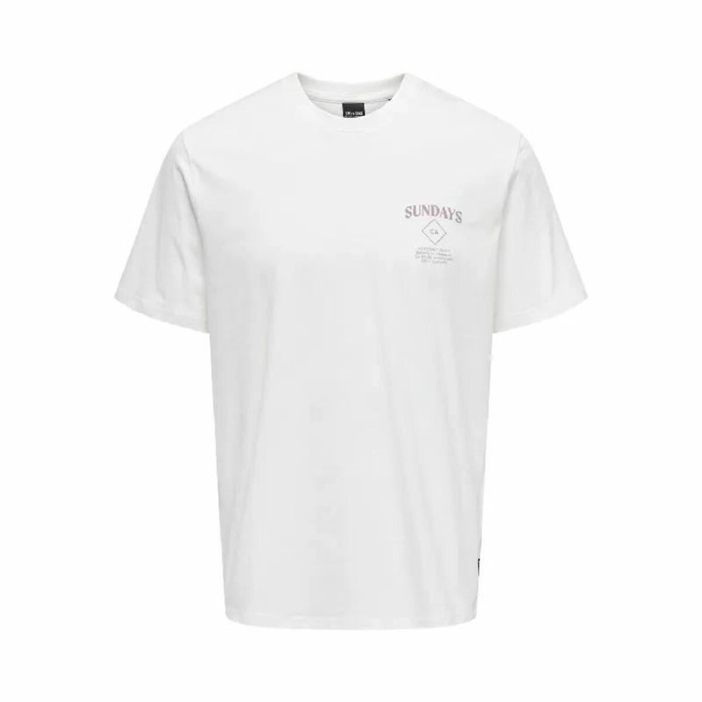 T-shirt à manches courtes homme Only & Sons Onskye Reg Blanc