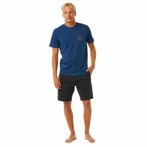 Herren Kurzarm-T-Shirt Rip Curl Stapler  Blau