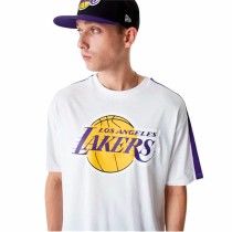 Herren Kurzarm-T-Shirt New Era NBA Colour Block LA Lakers Weiß