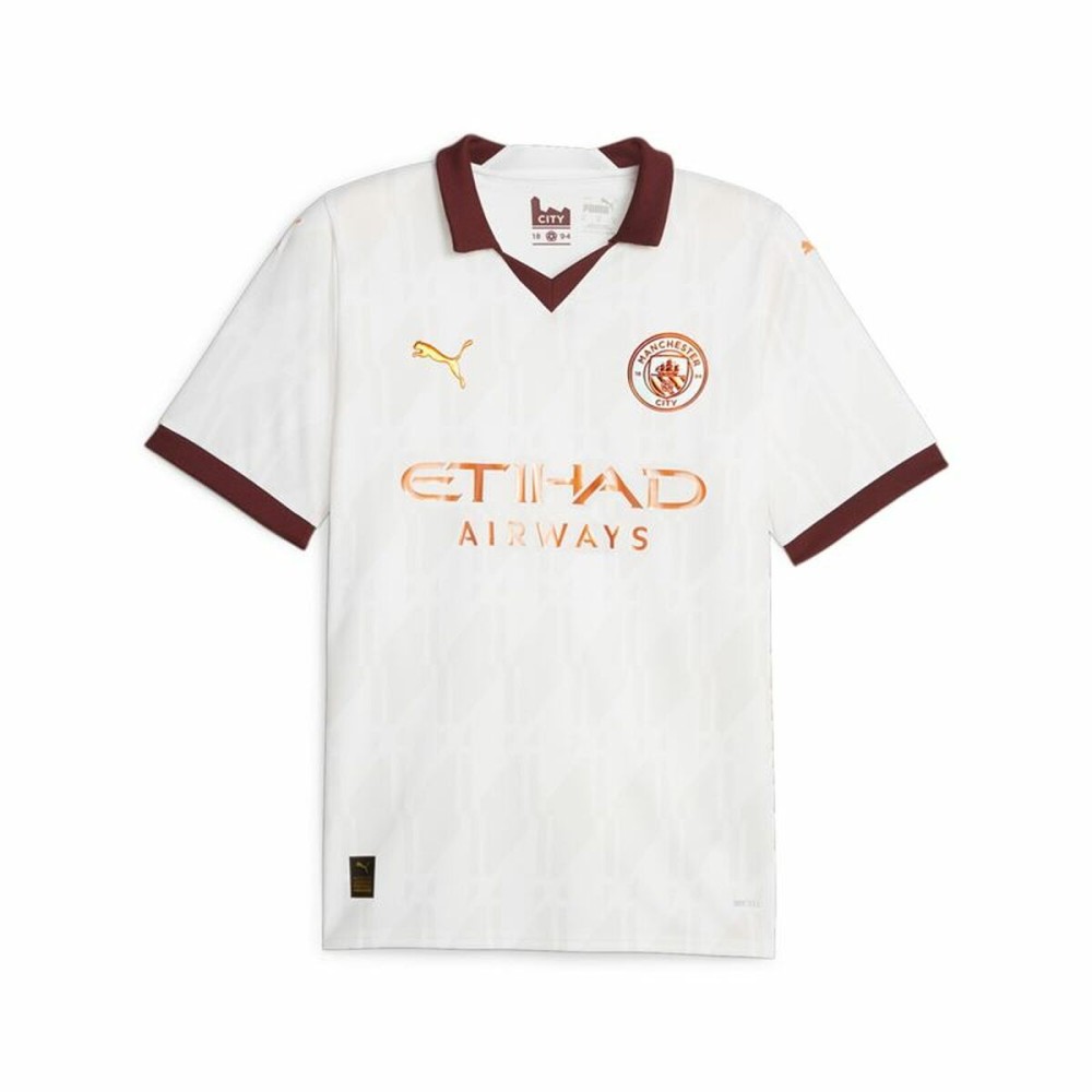 Men's Short-sleeved Football Shirt Puma  Manchester City Away White