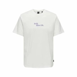 Men’s Short Sleeve T-Shirt Only & Sons Onskye Reg White