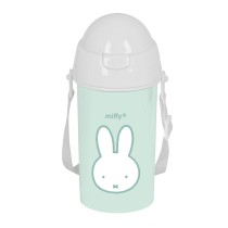 Bottle with Lid and Straw Miffy Menta Mint PVC 500 ml