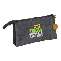 Dreifaches Mehrzweck-Etui Teenage Mutant Ninja Turtles Schwarz Grau 22 x 12 x 3 cm