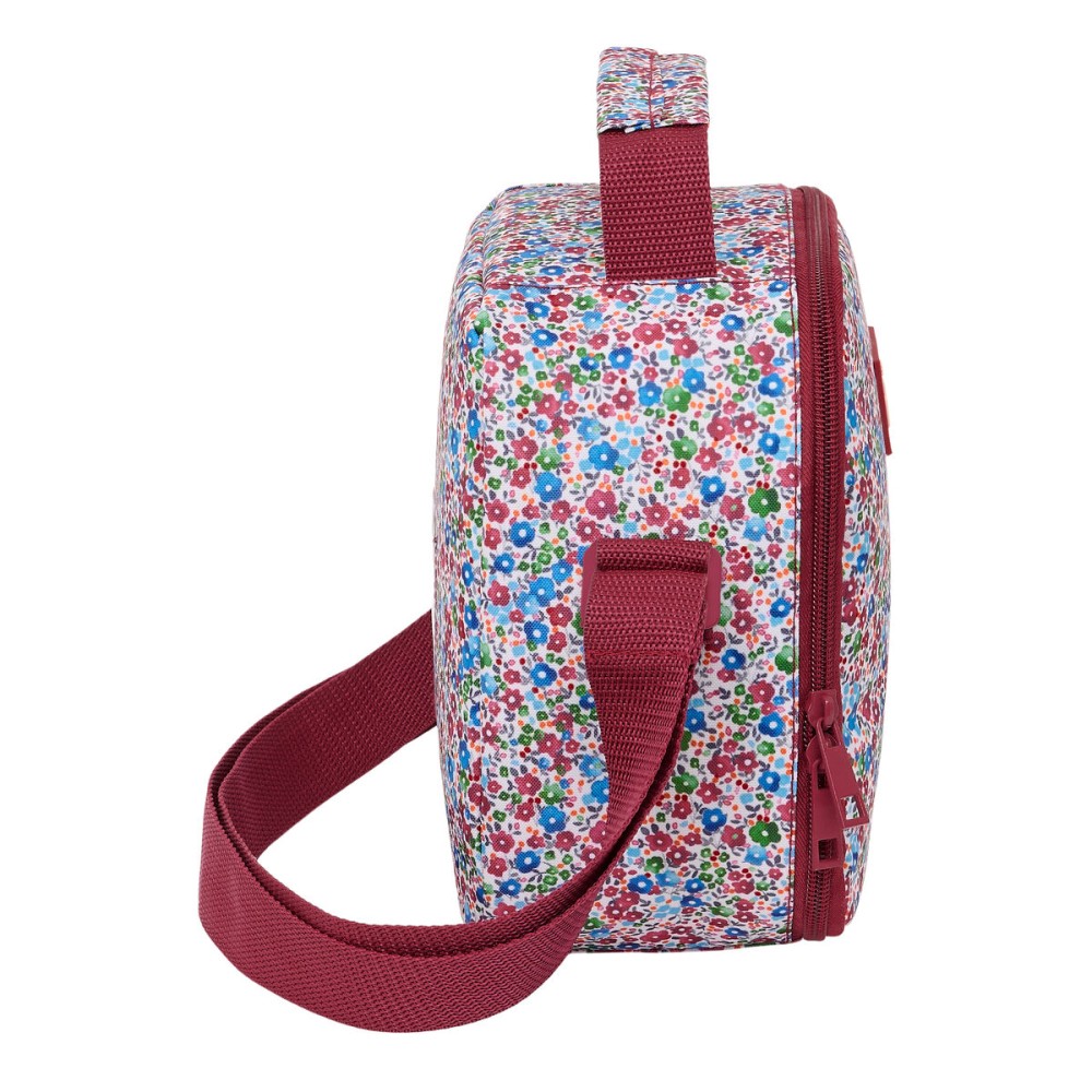 Thermal Lunchbox Nait Nait Flores coimbra burdeos Burgundy 20 x 20 x 15 cm