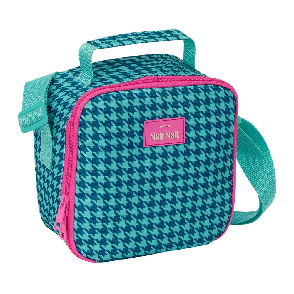 Thermal Lunchbox Nait Nait Pata de gallo verde Green 20 x 20 x 15 cm