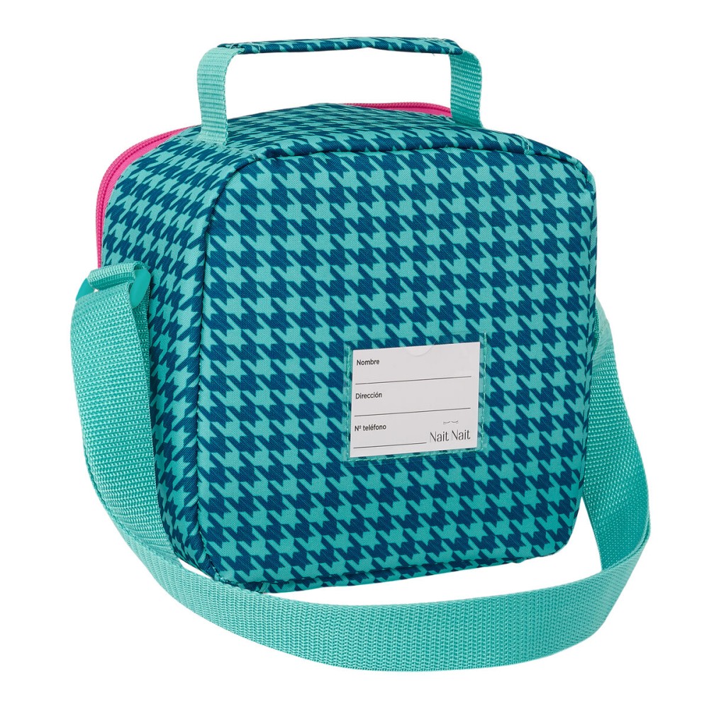 Thermal Lunchbox Nait Nait Pata de gallo verde Green 20 x 20 x 15 cm