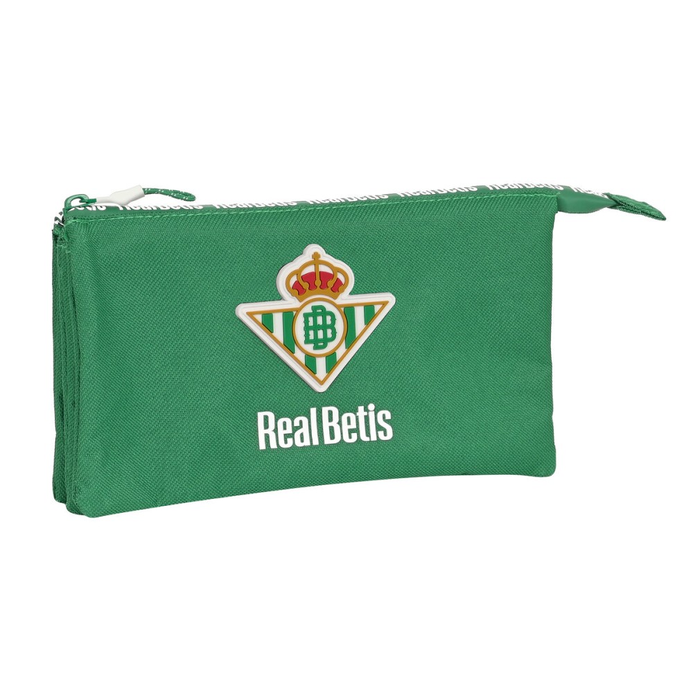 Trousse Fourre-Tout Double Real Betis Balompié Vert 22 x 12 x 3 cm