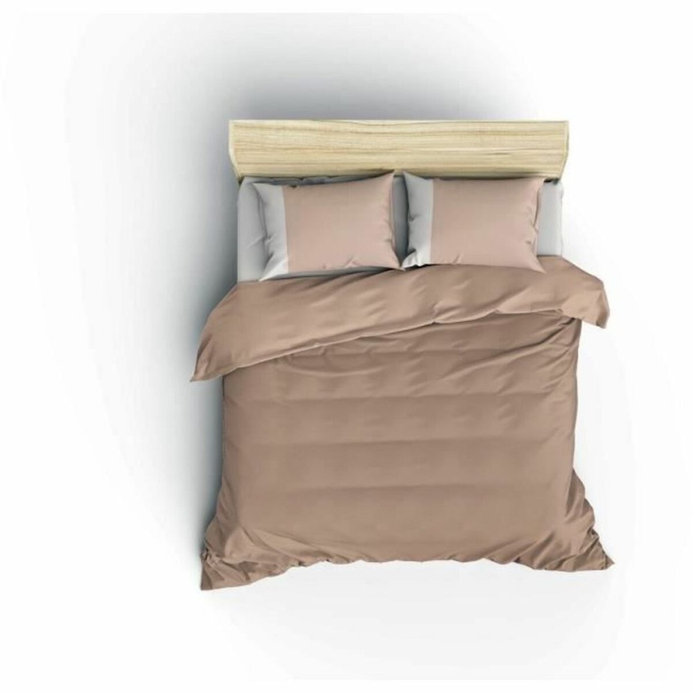 Parure de couette Blanc Marron 220 x 240 cm
