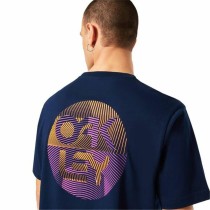 Short-sleeve Sports T-shirt Oakley Fingerprint B1B  Blue