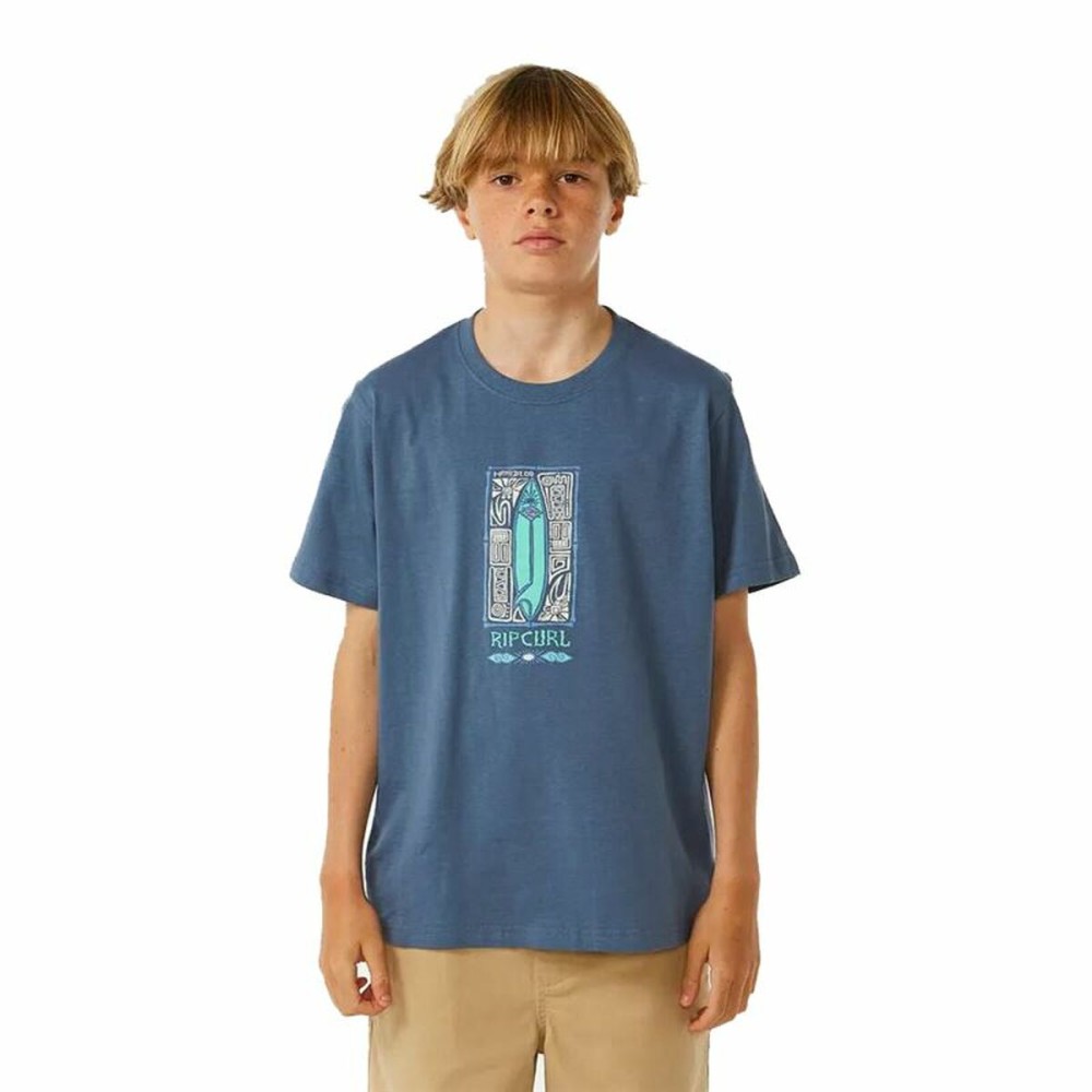 Child's Short Sleeve T-Shirt Rip Curl Lost Island Blue