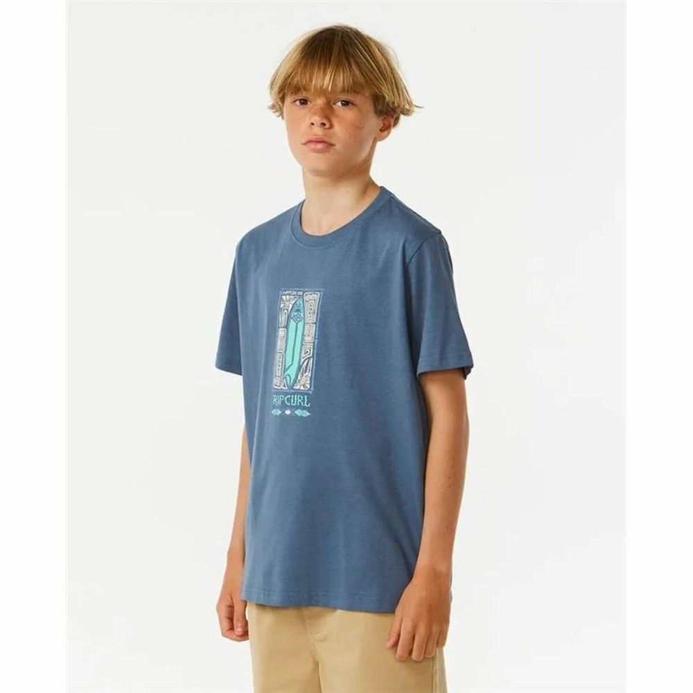 Child's Short Sleeve T-Shirt Rip Curl Lost Island Blue