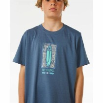 Child's Short Sleeve T-Shirt Rip Curl Lost Island Blue