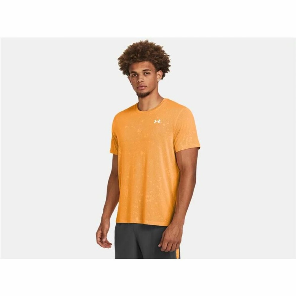 Men’s Short Sleeve T-Shirt Under Armour Launch Dark Orange