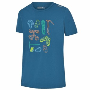 Herren Kurzarm-T-Shirt Joluvi Climbing Elements Blau