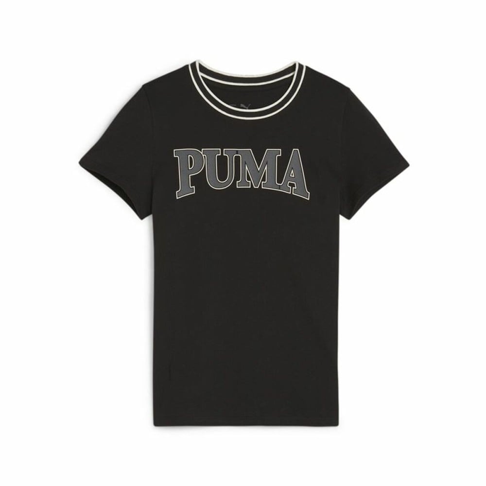 Kurzarm-T-Shirt für Kinder Puma QUAD G Schwarz