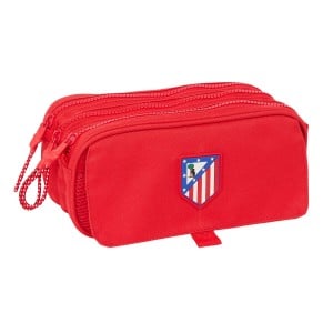 Trousse Fourre-Tout Triple Atlético Madrid Rouge 21,5 x 10 x 8 cm