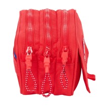 Trousse Fourre-Tout Triple Atlético Madrid Rouge 21,5 x 10 x 8 cm