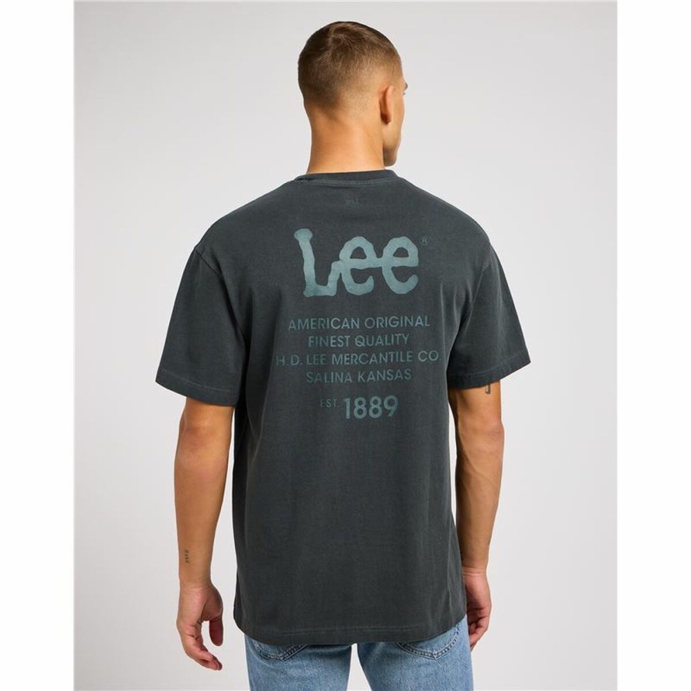 Herren Kurzarm-T-Shirt Lee Loose Logo Schwarz