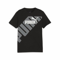 Kurzarm-T-Shirt für Kinder Puma Power Graphic Schwarz