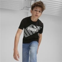 Kurzarm-T-Shirt für Kinder Puma Power Graphic Schwarz