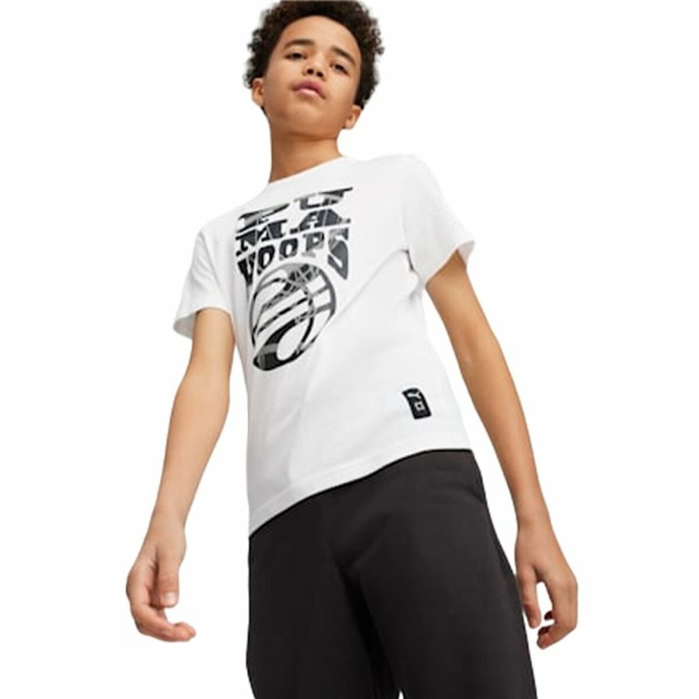 Kurzarm-T-Shirt für Kinder Puma Basketball Blueprint