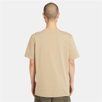 Herren Kurzarm-T-Shirt Timberland Kennebec River Linear Logo Hellbraun