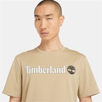 Herren Kurzarm-T-Shirt Timberland Kennebec River Linear Logo Hellbraun