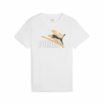 Child's Short Sleeve T-Shirt Puma Essential+ AB White