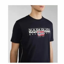 Herren Kurzarm-T-Shirt Napapijri Schwarz