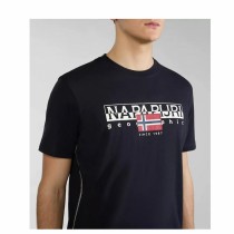 Herren Kurzarm-T-Shirt Napapjiri Schwarz