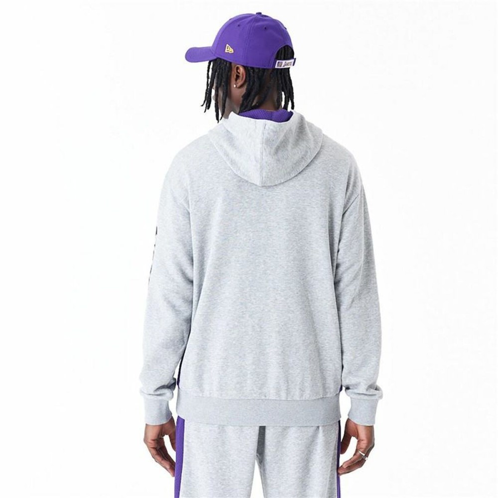 Sweat à capuche homme New Era La Lakers NBA Gris