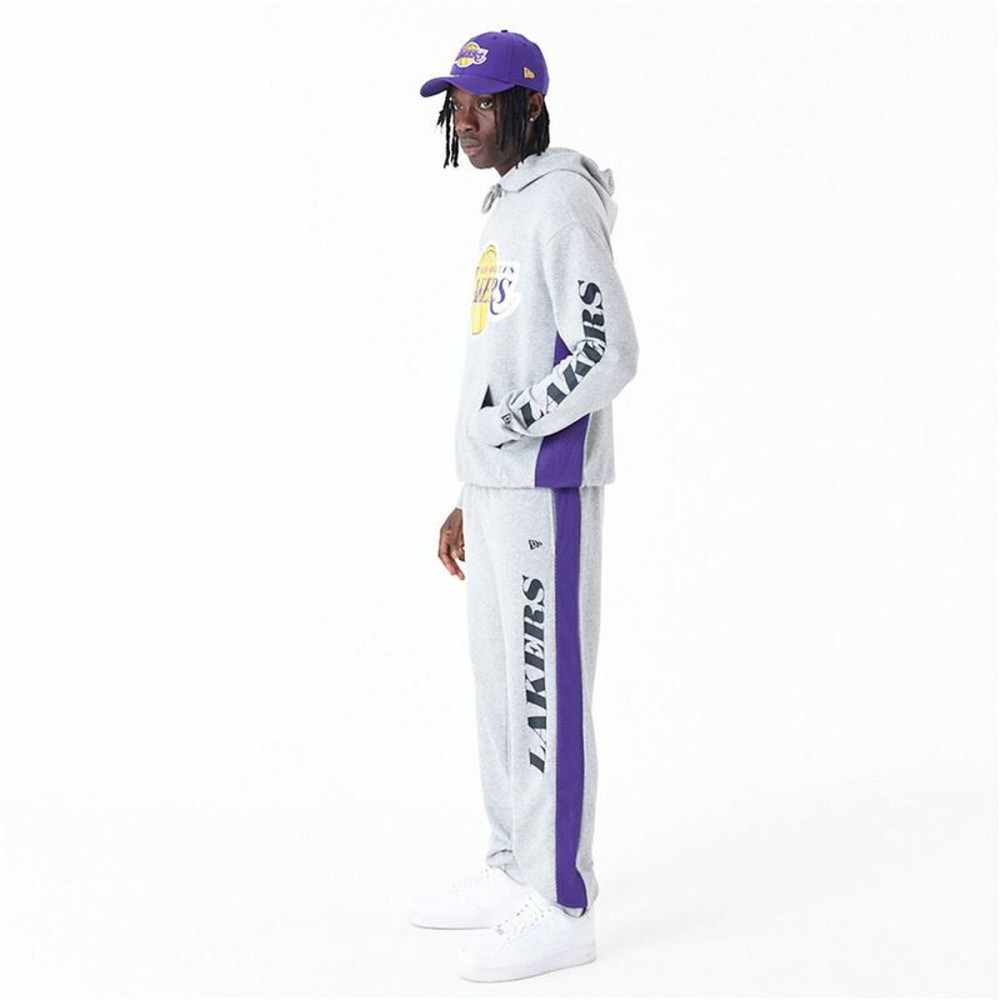 Sweat à capuche homme New Era La Lakers NBA Gris