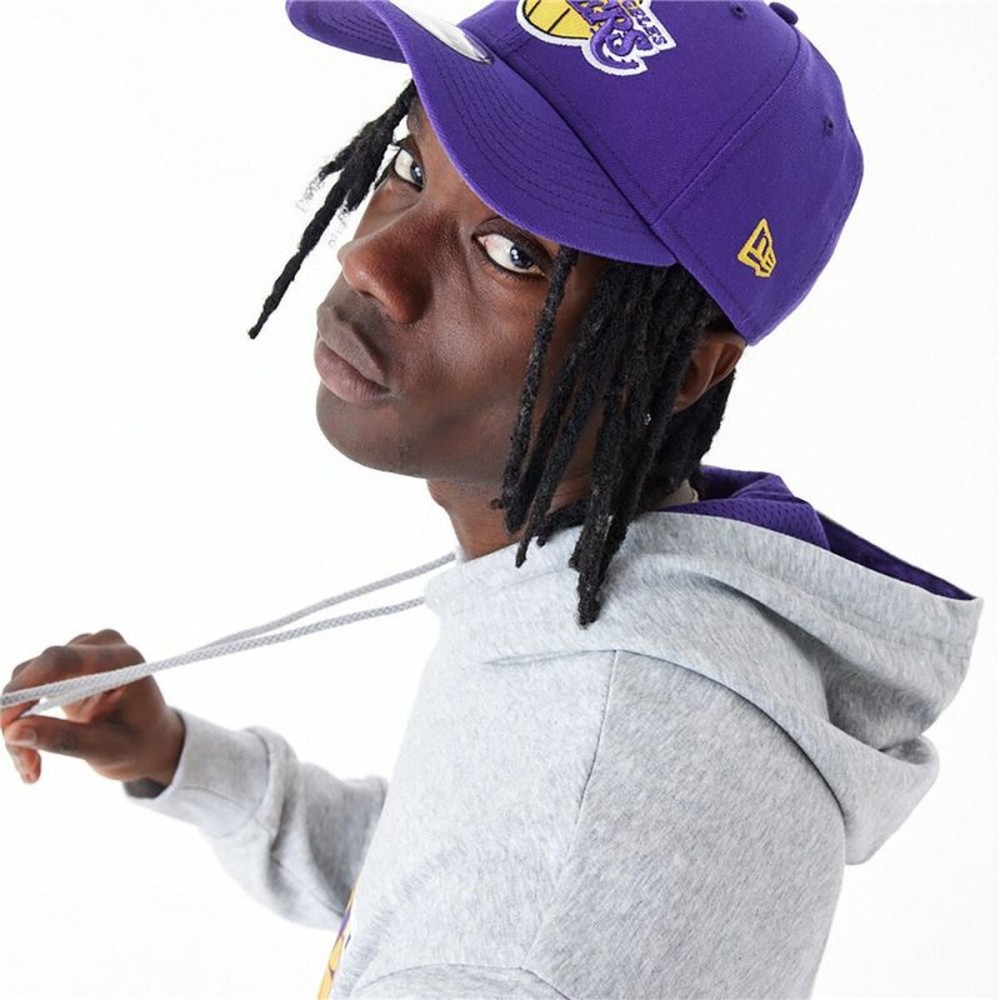 Sweat à capuche homme New Era La Lakers NBA Gris